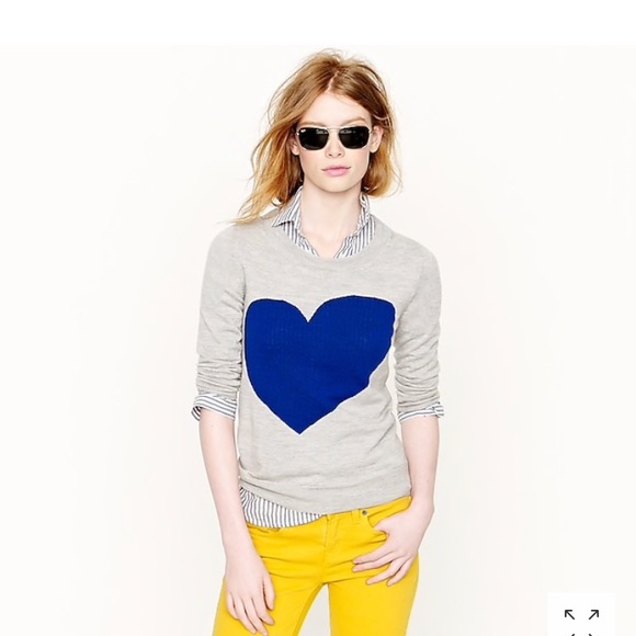 J Crew | Tippi Heart Sweater SMALL Valentine's Day - Picture 8 of 8